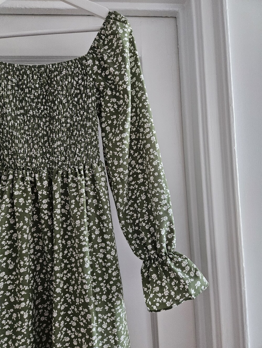 Green Floral Midi Dress - Picture 3 of 8
